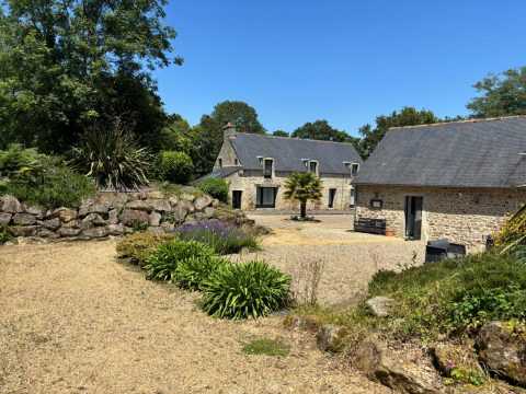 Property and its eco lodge nestled in a green setting