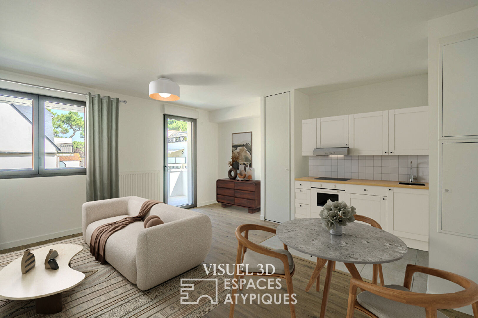 Neuf – Appartement T3 idéalement situé à 200m du marché de la Baule