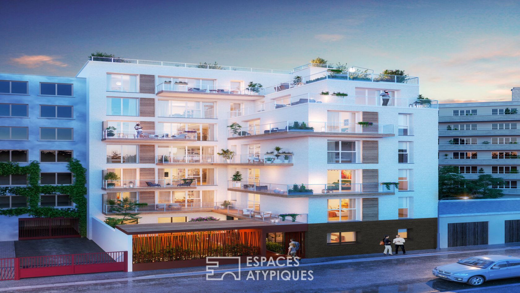 Duplex en dernier étage avec terrasses proche d’Alésia