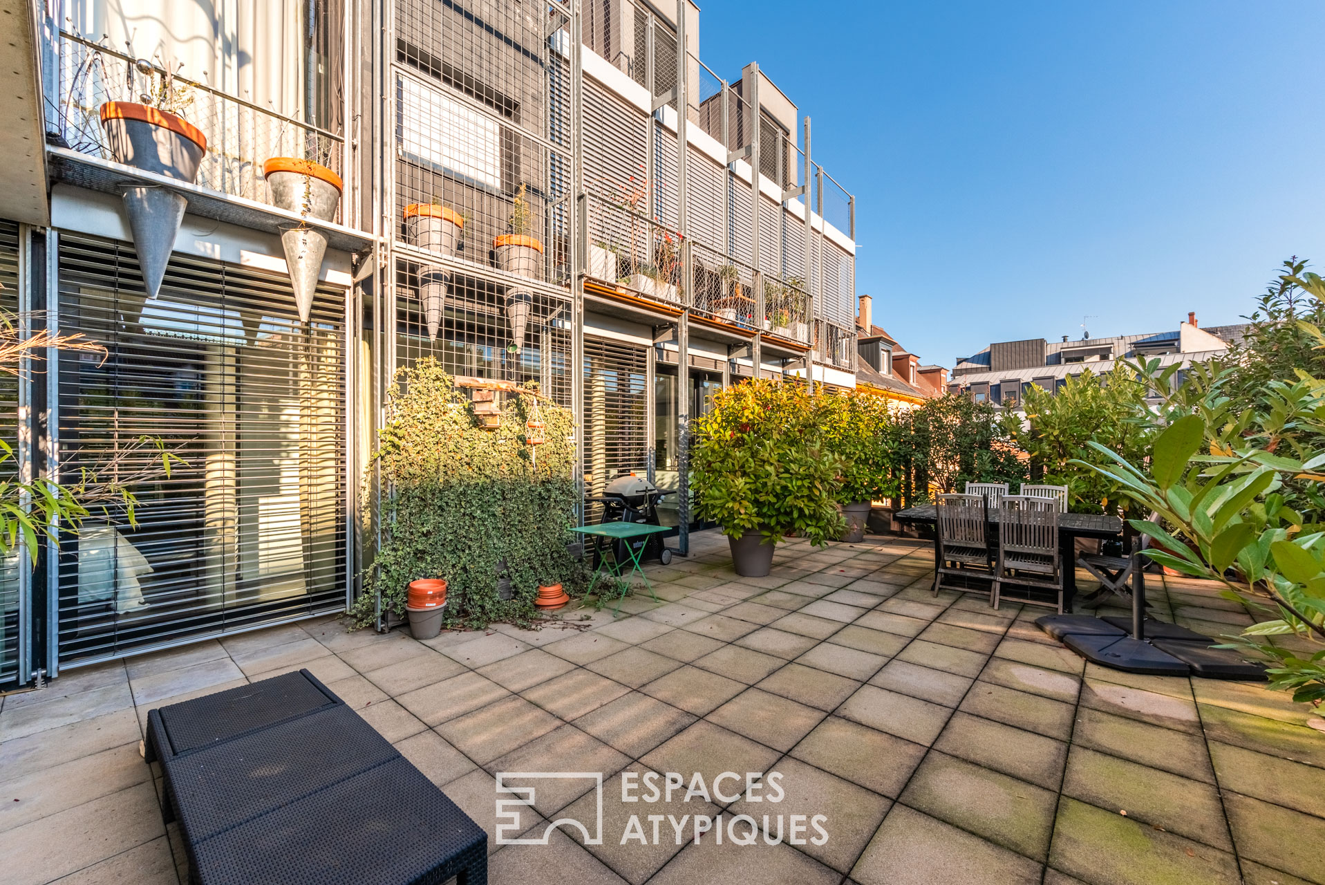 Appartement d’architecte et sa terrasse en coeur de ville