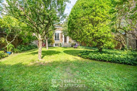 Character house with wooded garden