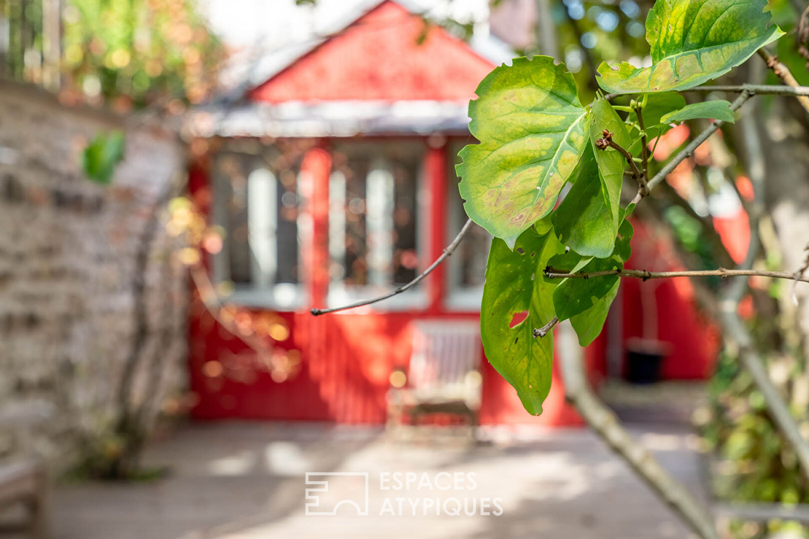 Character house with wooded garden