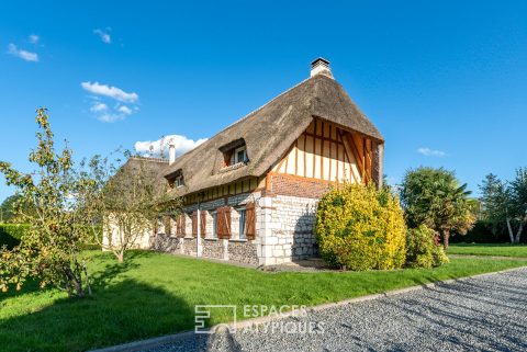 Old cattle barn converted into a thatched cottage