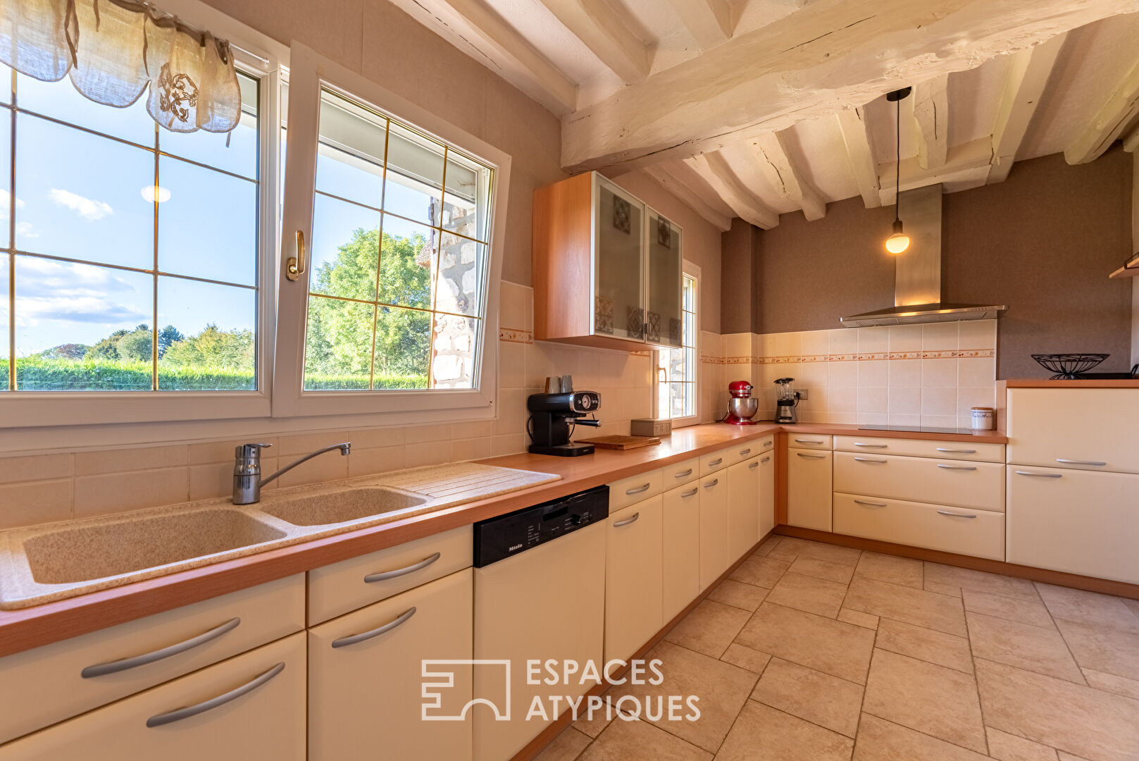 Old cattle barn converted into a thatched cottage