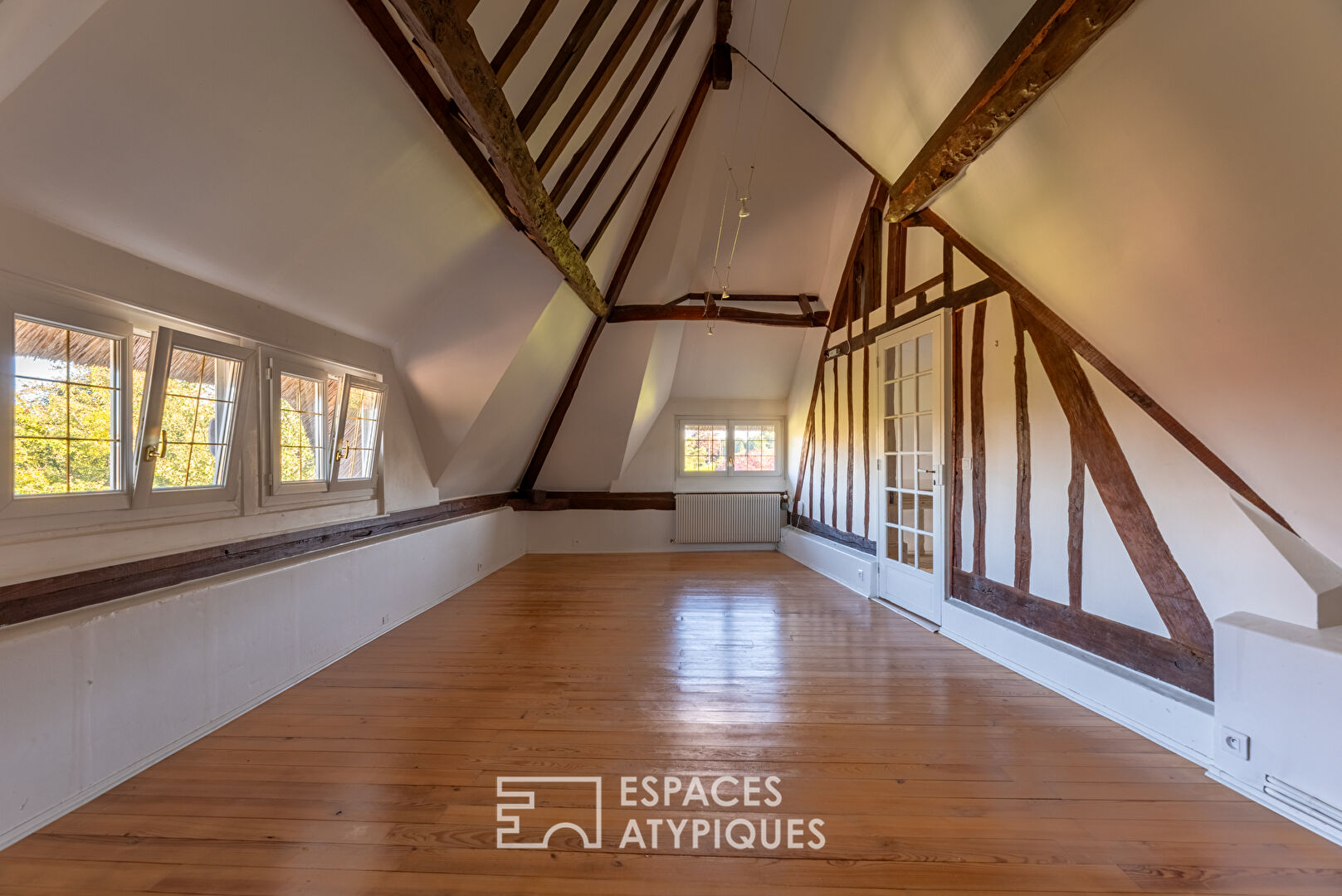 Old cattle barn converted into a thatched cottage