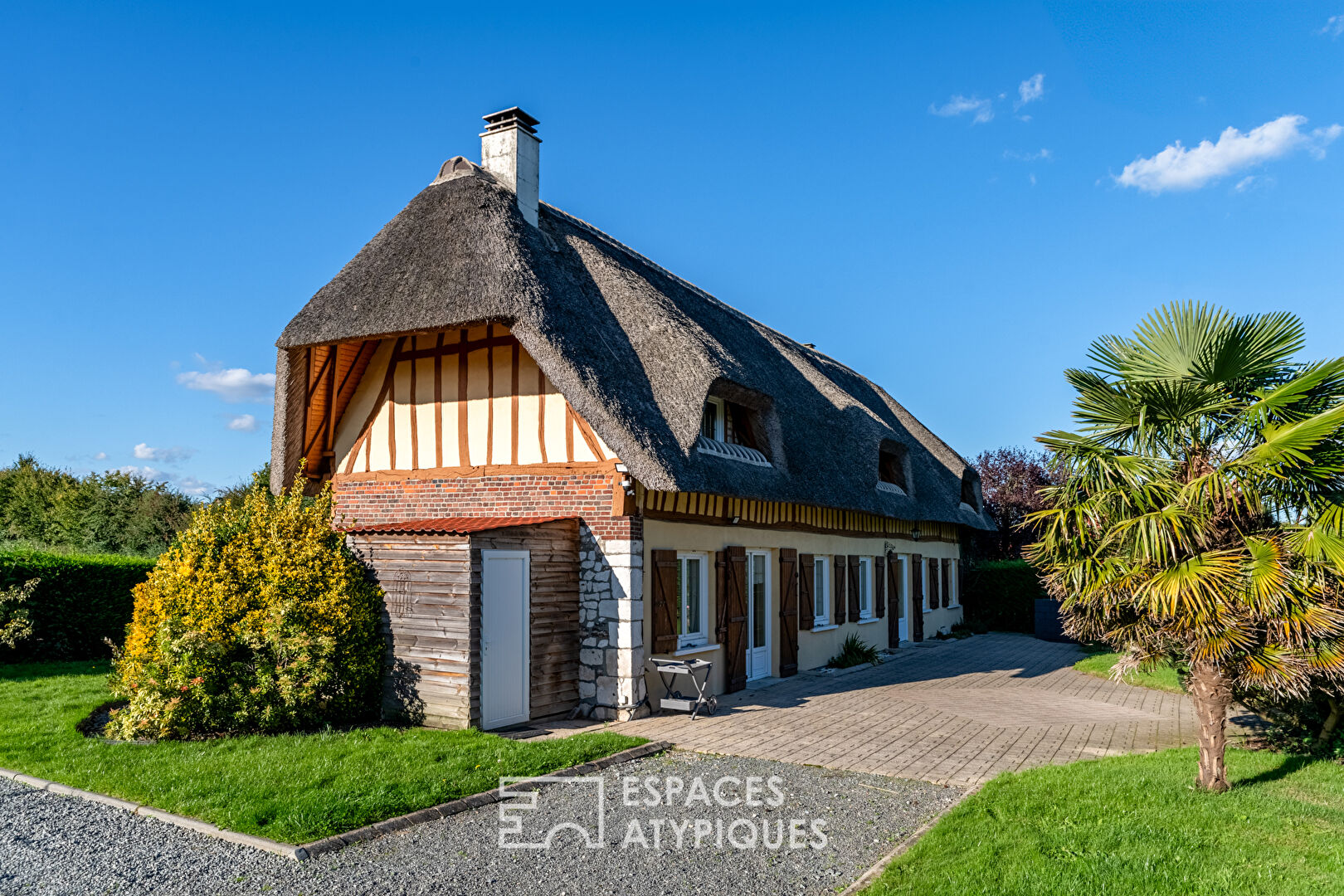 Old cattle barn converted into a thatched cottage