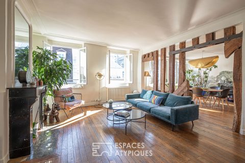 Crossing apartment with Beaubourg view