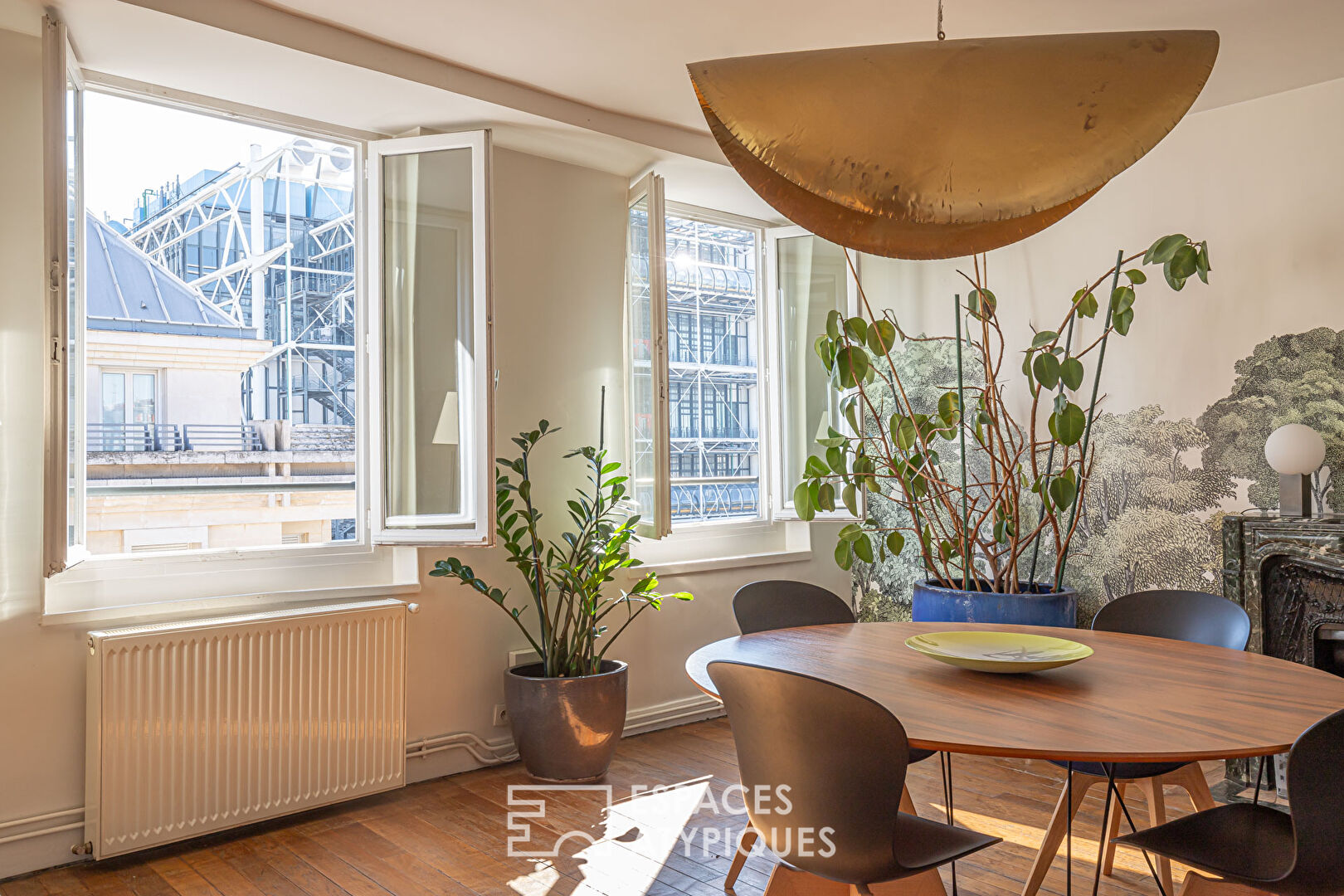 Crossing apartment with Beaubourg view