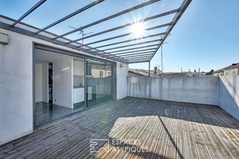 Maison de ville avec terrasse panoramique au cœur de Montpellier