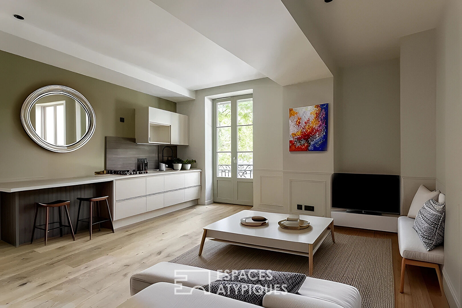 Appartement rénové avec vue sur la Saône