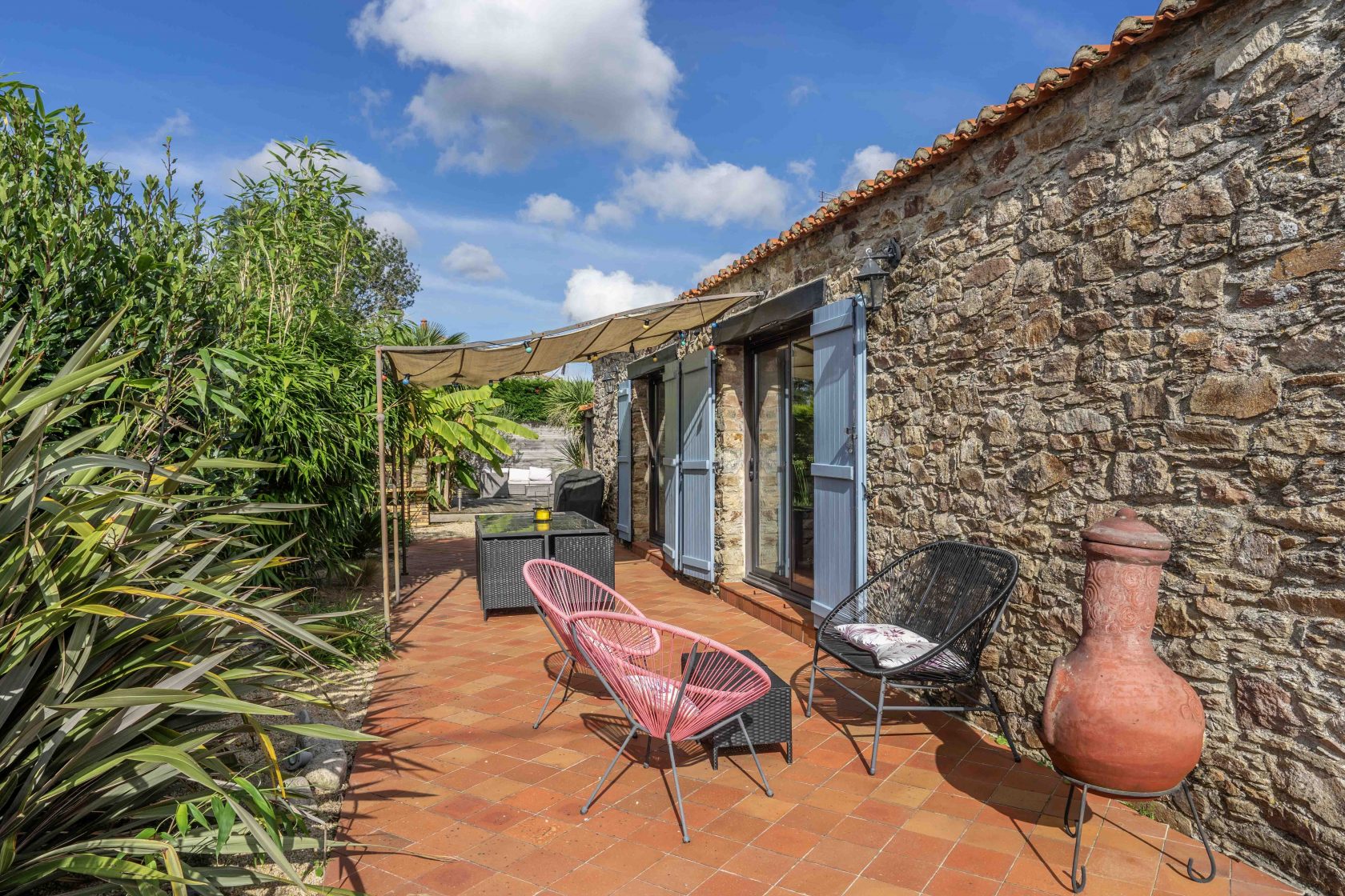 Old renovated stable and its outbuildings