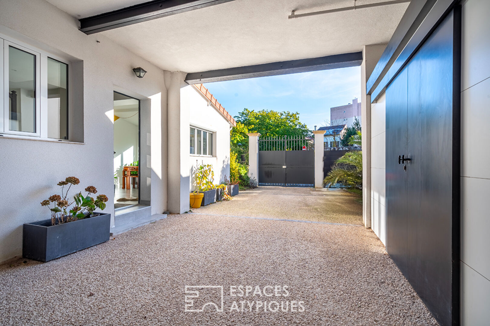 Contemporary house with garden