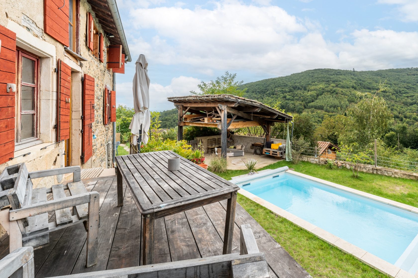 Stone house nestled in the heart of a Beaujolais hamlet