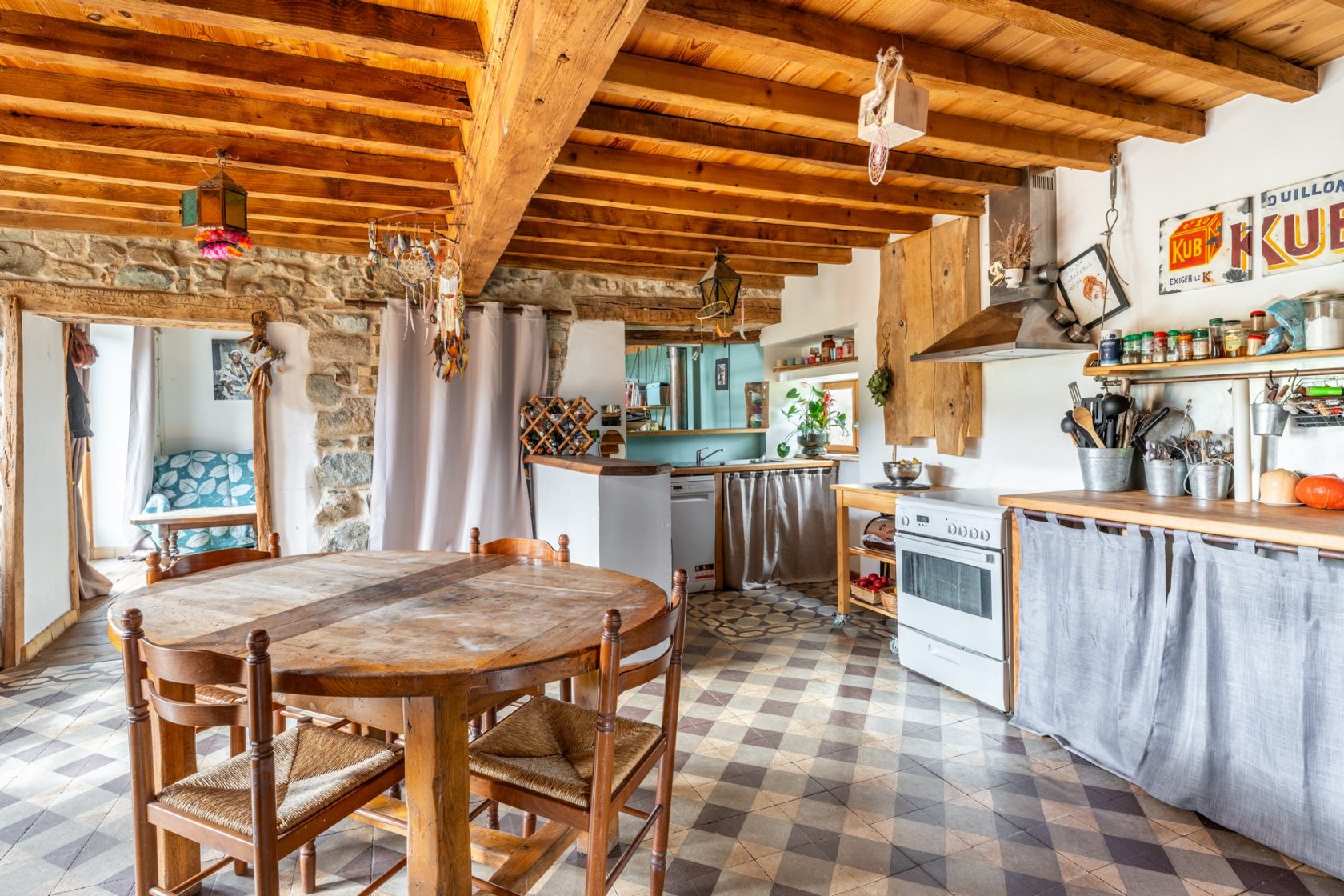 Stone house nestled in the heart of a Beaujolais hamlet