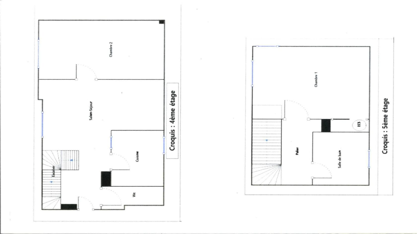 Duplex sur cour dans un Hôtel Particulier du Haut Marais