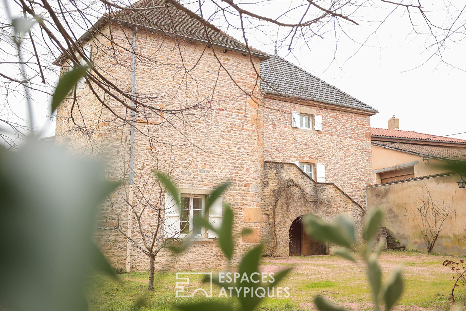 Set of two character houses in a wine village