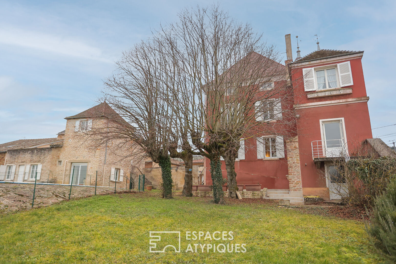 Set of two character houses in a wine village