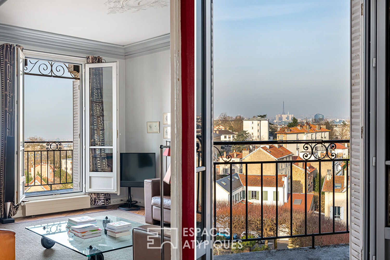 Duplex familial avec balcon filant et vue imprenable au coeur de Meudon