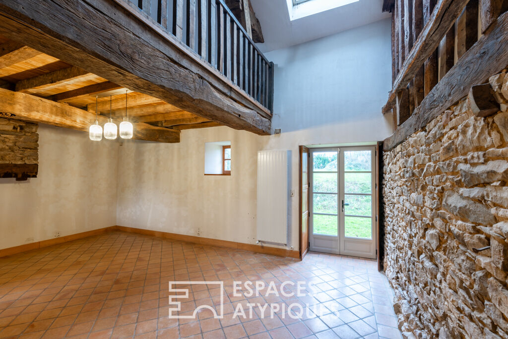 Ancienne ferme du XVIIe siècle avec vue