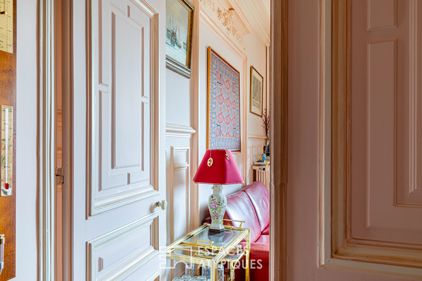 Apartment, belle époque style in bourgeois house, late 19th century