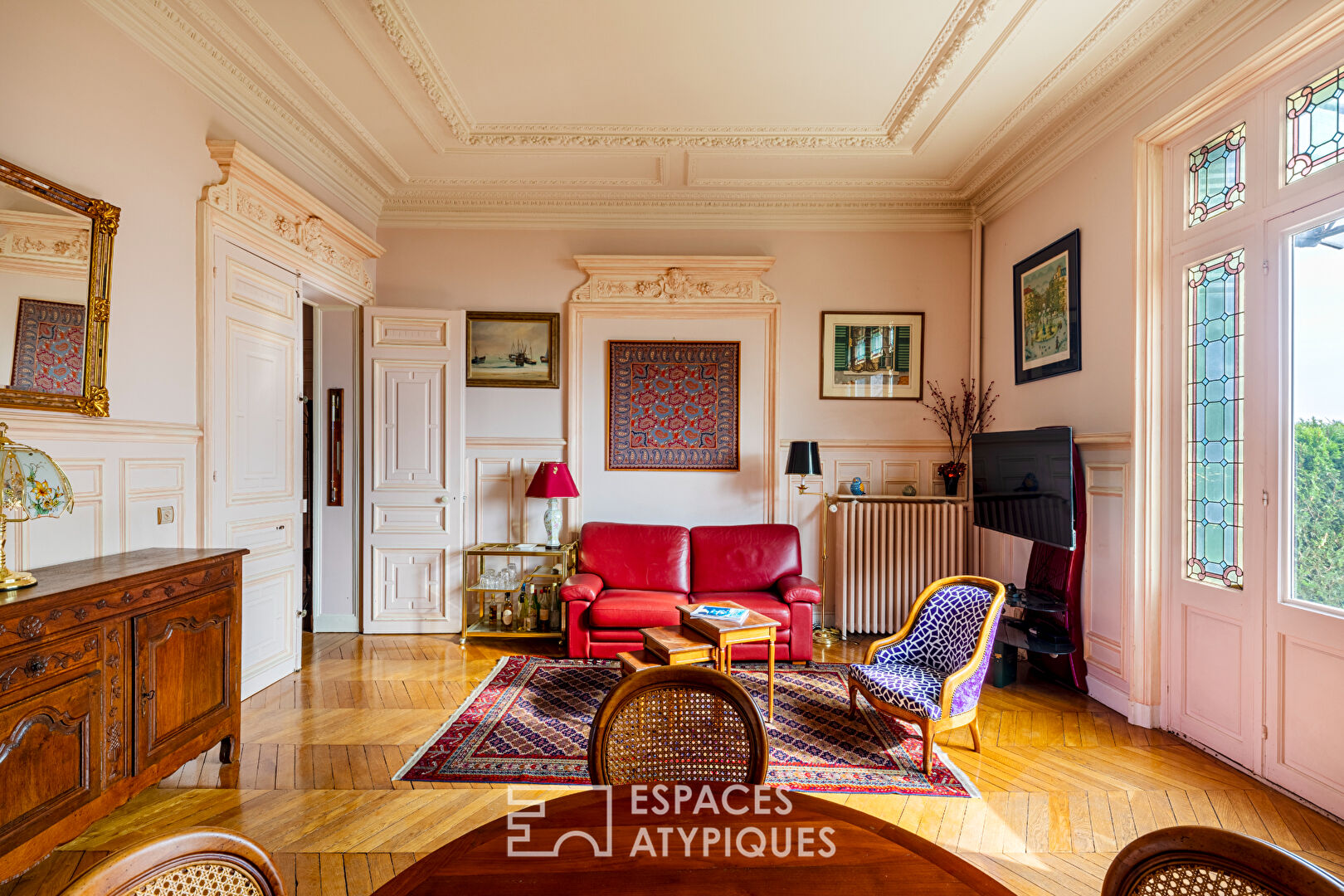 Apartment, belle époque style in bourgeois house, late 19th century