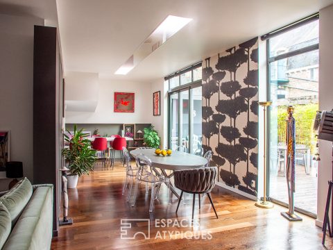 Élégant loft d’architecte et sa terrasse en centre-ville de Dinan