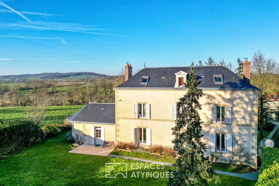 Propriété de charme avec piscine dans un environnement bucolique