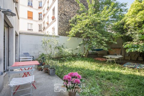 Apartment with large garden with trees