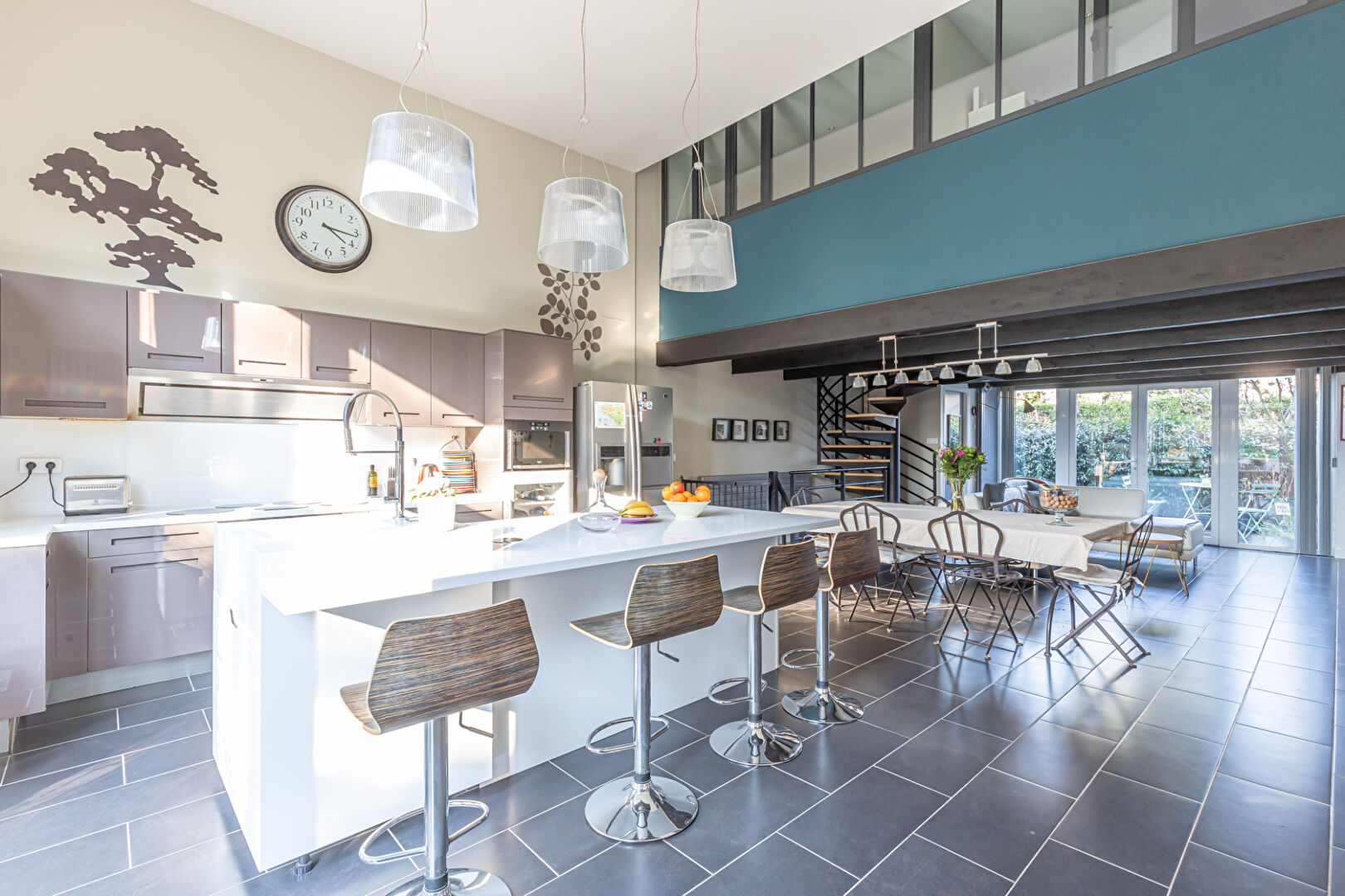 Loft avec terrasses et jardin dans une ancienne imprimerie