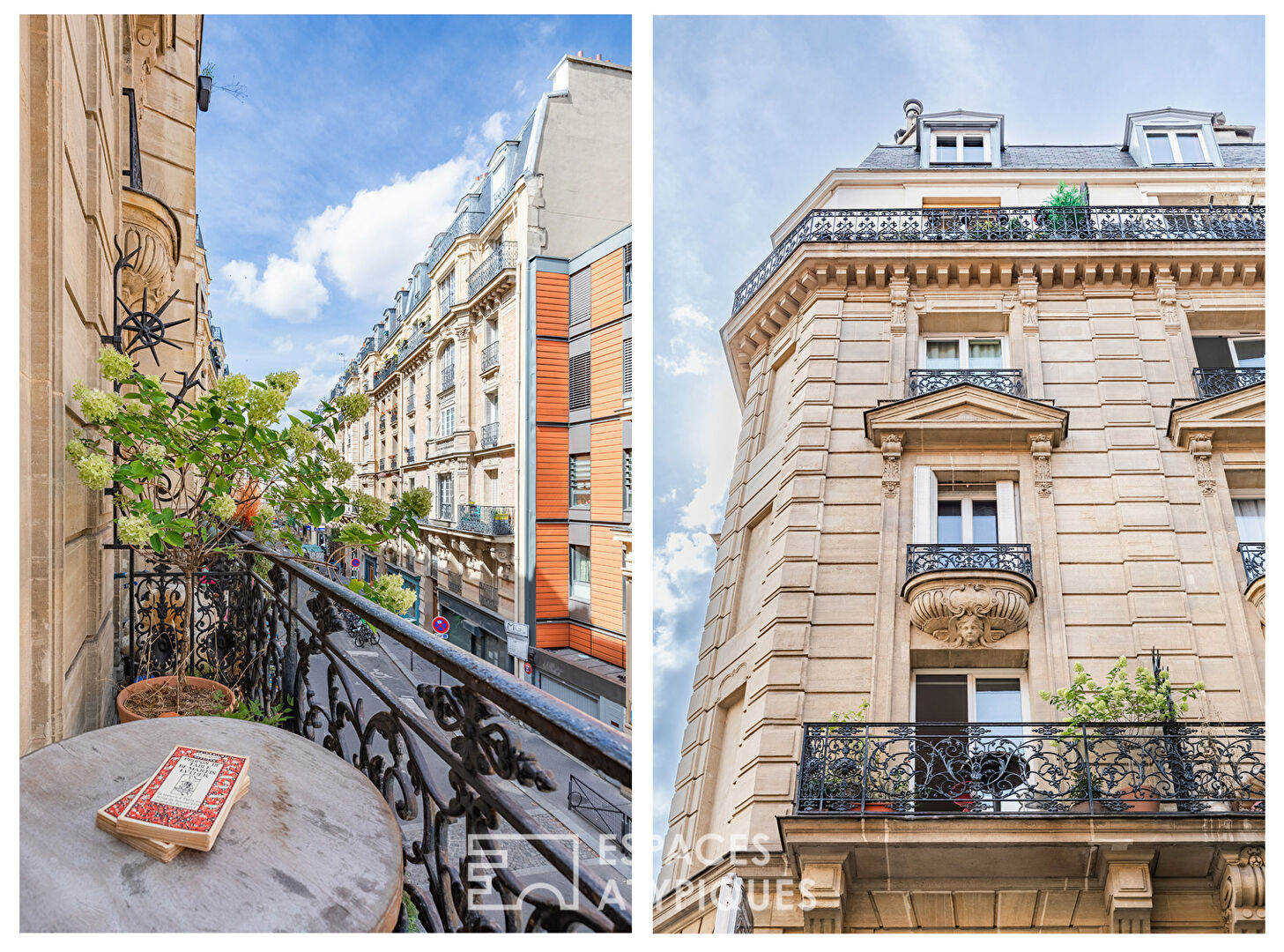 Haussmannian corner revisited with balcony – Montmartre / Batignolles