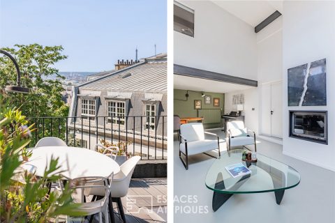 Loft en duplex avec rooftop et vues Paris aux Abbesses