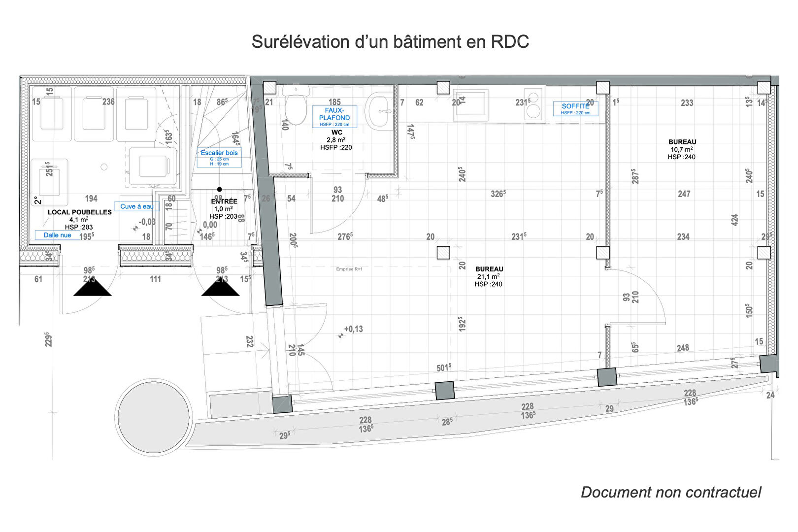 Projet de maison avec surélévation – Place Pereire / Porte de Champerret