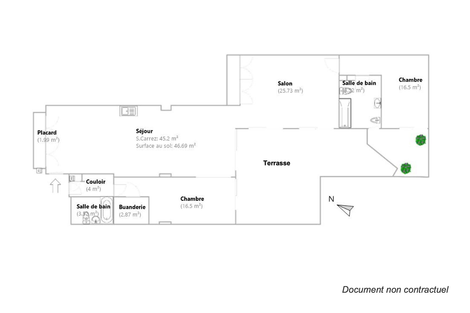 Double appartement avec terrasse et jardin – Quartier Chaillot