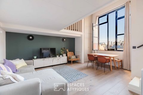 Duplex esprit atelier rénové par architecte – Promenade Pereire