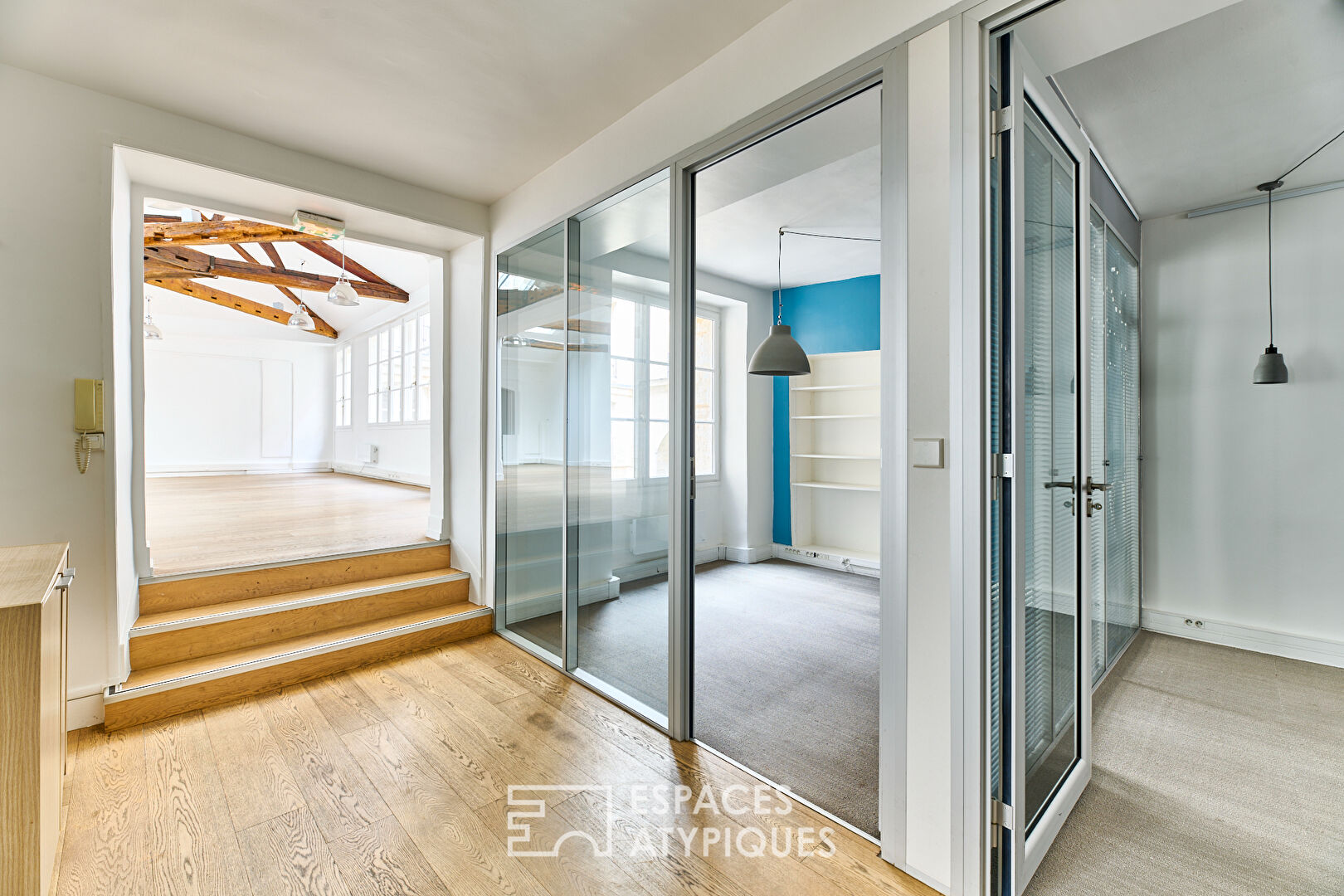 Appartement loft d’exception avec verrières à repenser – Châtelet-Louvre-Rivoli