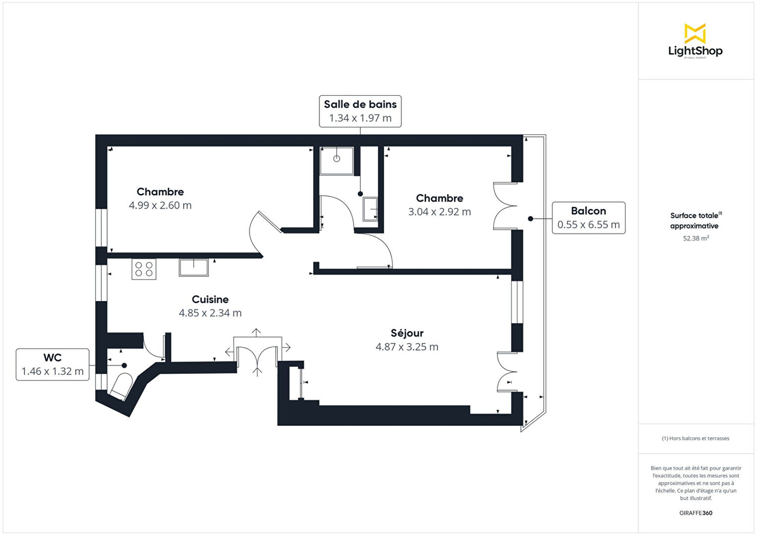 Appartement avec balcon et vue Sacré Coeur