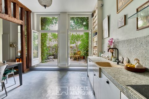 Apartment with terrace in absolute calm in the heart of Paris