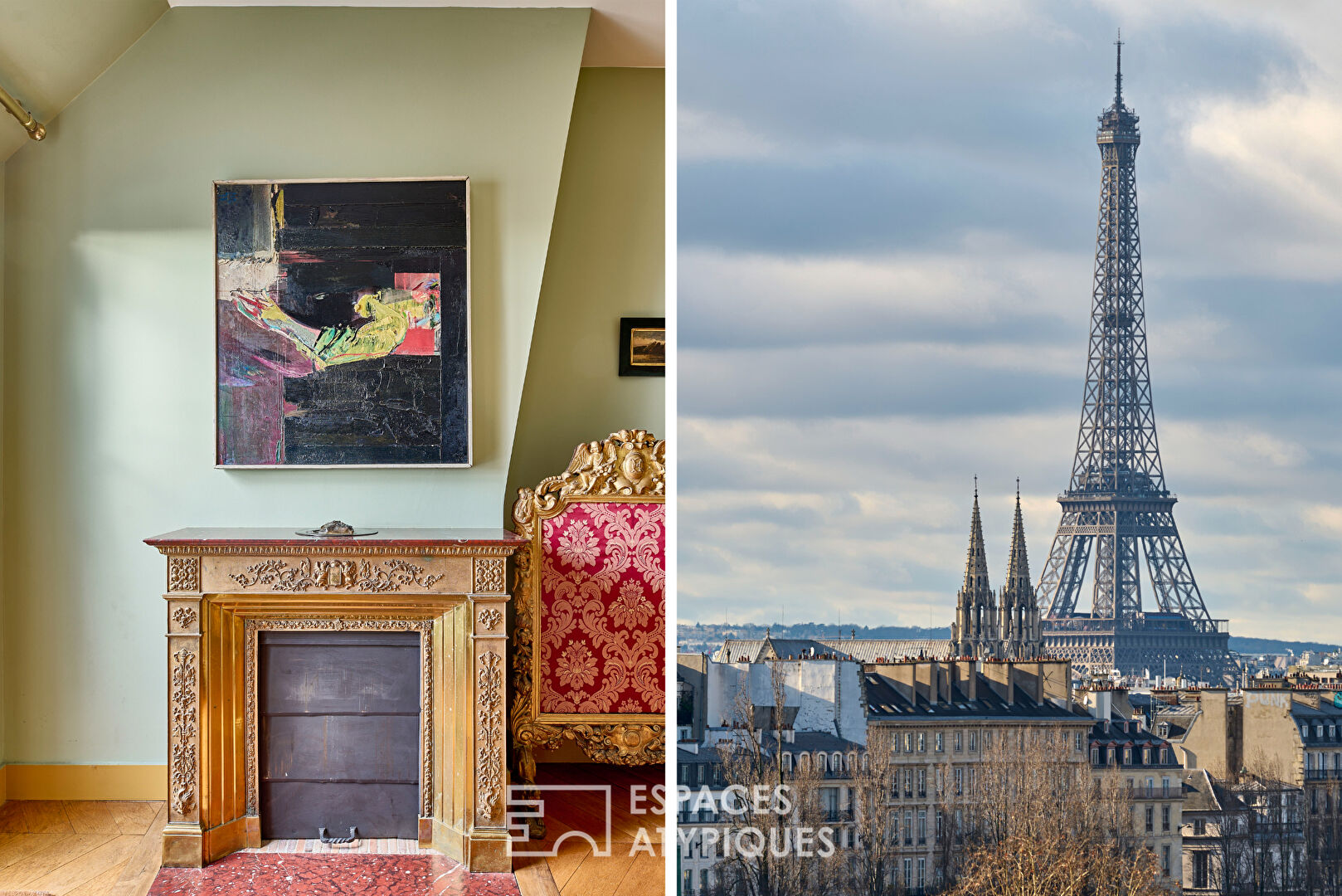 Luxueux dernier étage au coeur de Paris avec vues imprenables sur ses monuments