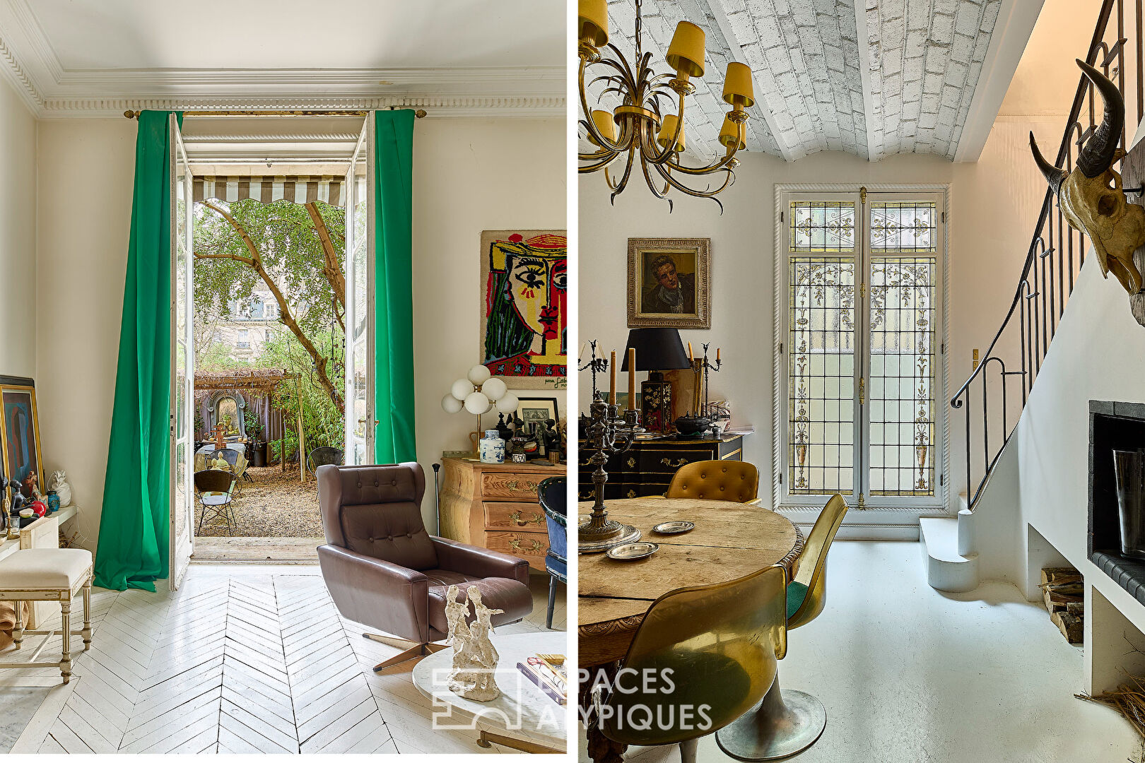 Arty-chic duplex with garden near Trocadéro