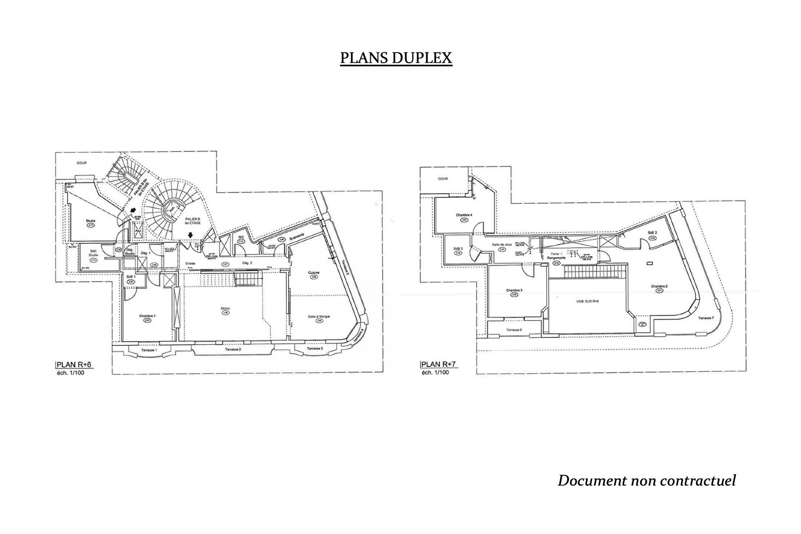 Étage élevé familial en duplex avec balcons et terrasse – Auteuil Sud