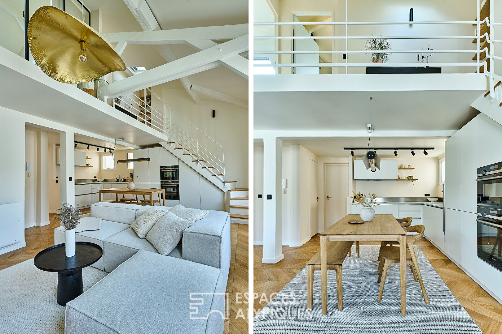 Renovated duplex on the top floor in Batignolles