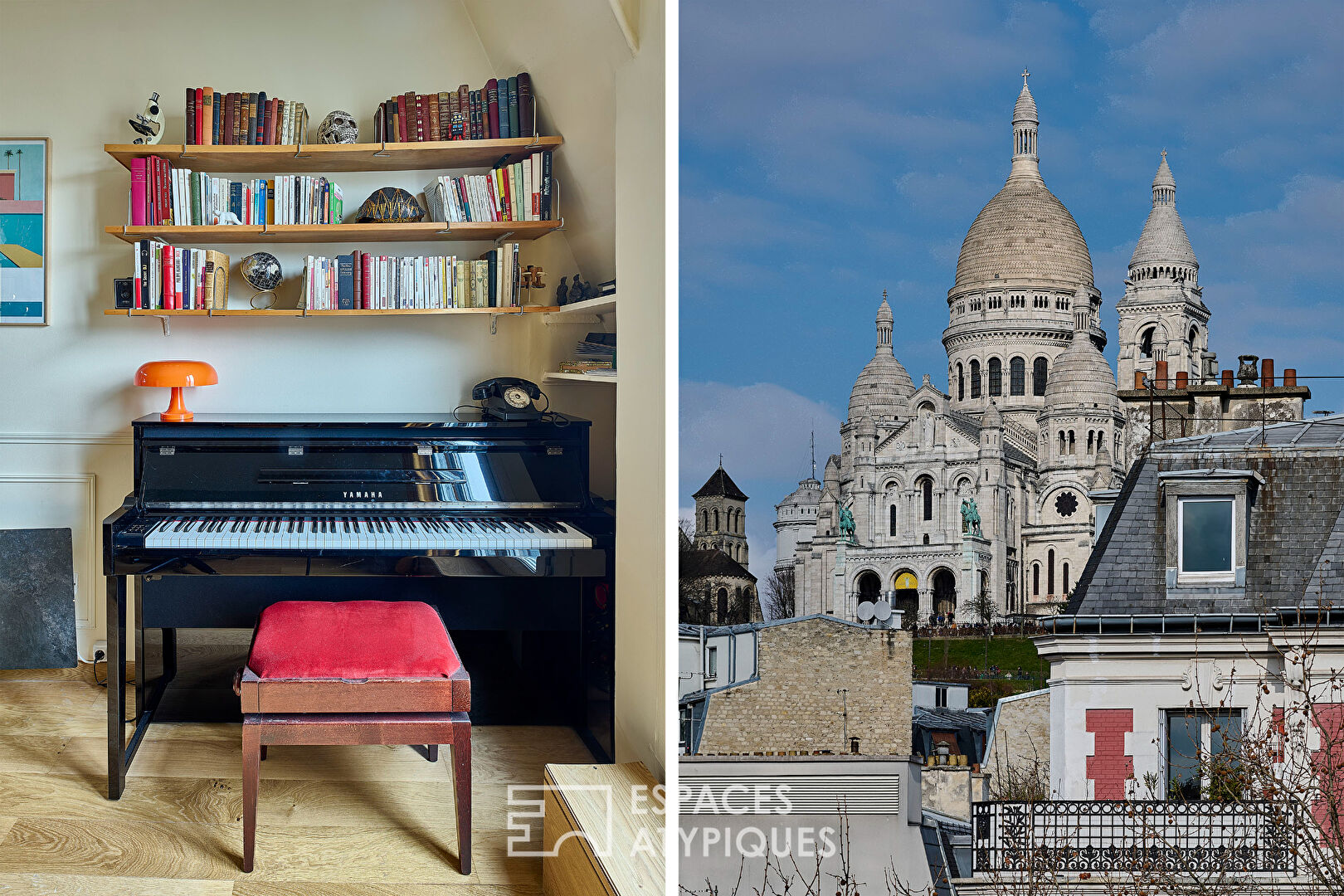 Top floor view of Sacré-Coeur with annex