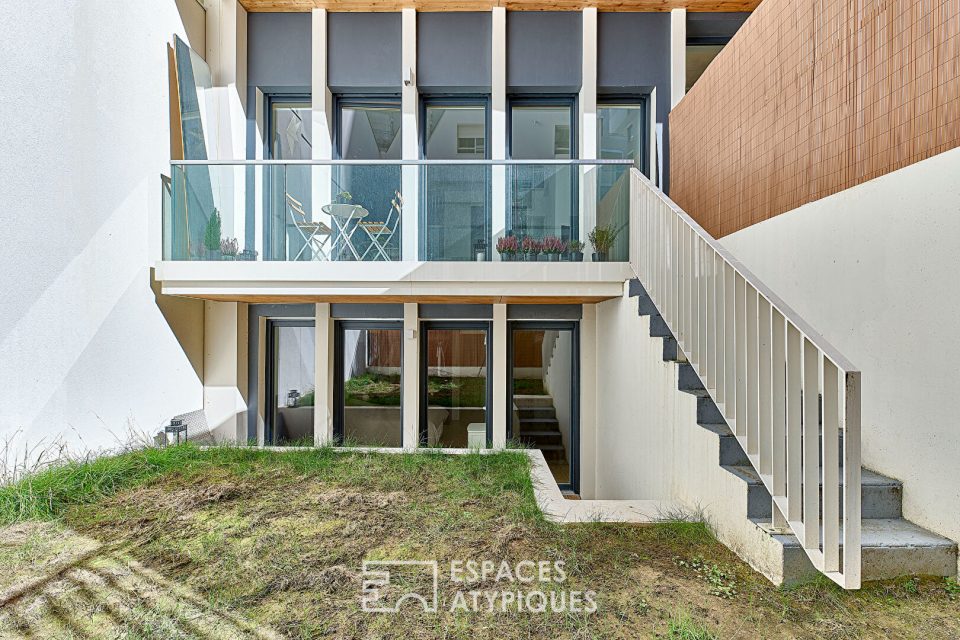 Duplex avec balcon, terrasse et jardin proche Halle Pajol