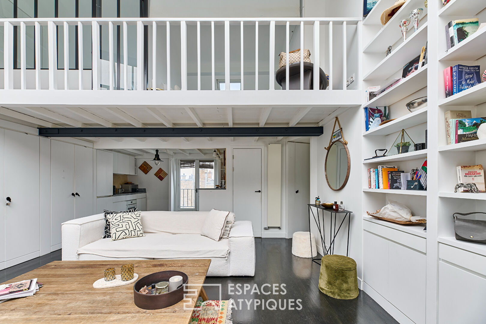 Former artist’s studio on the top floor with a view of Sacré Coeur