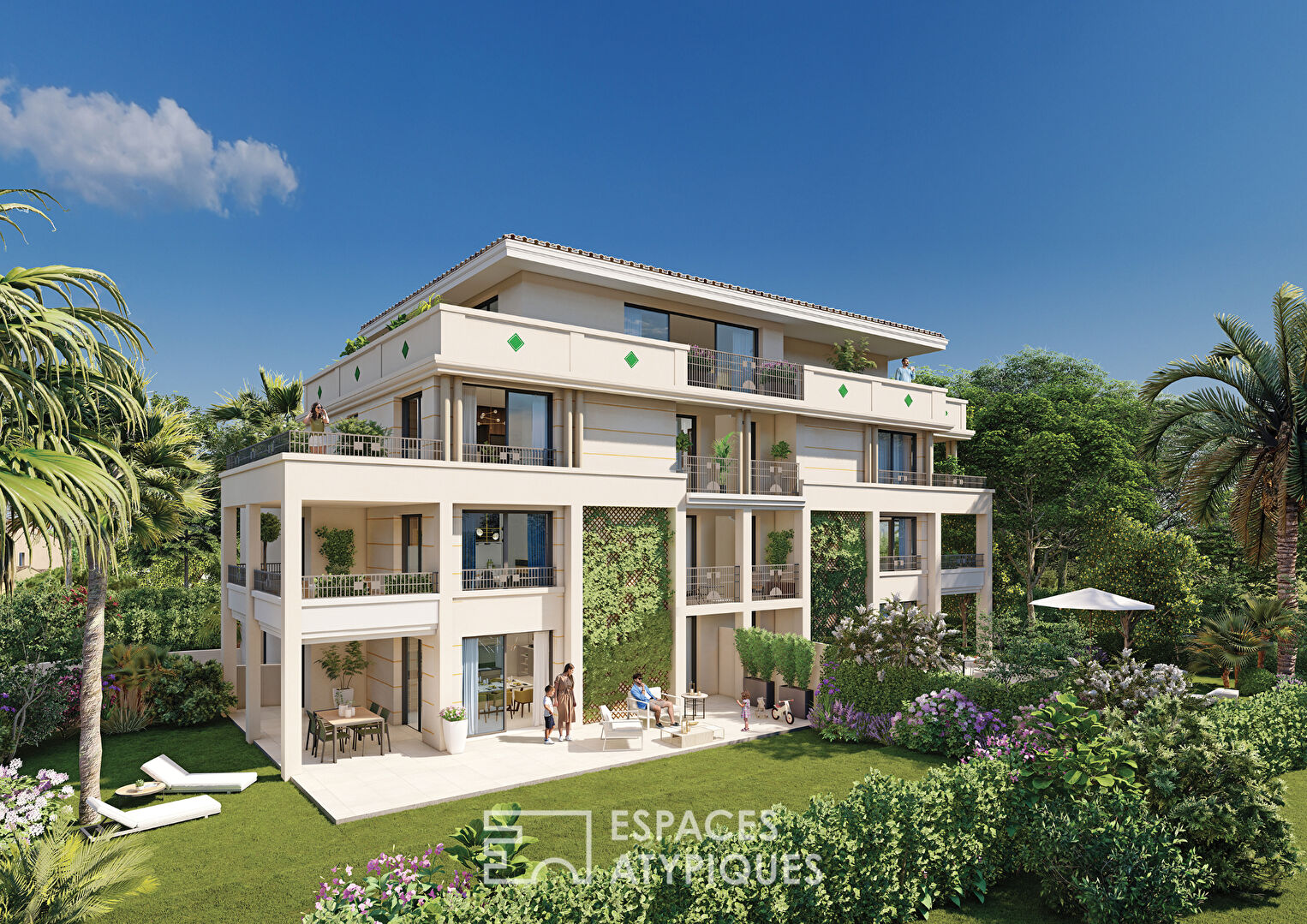 Appartement contemporain avec jardin