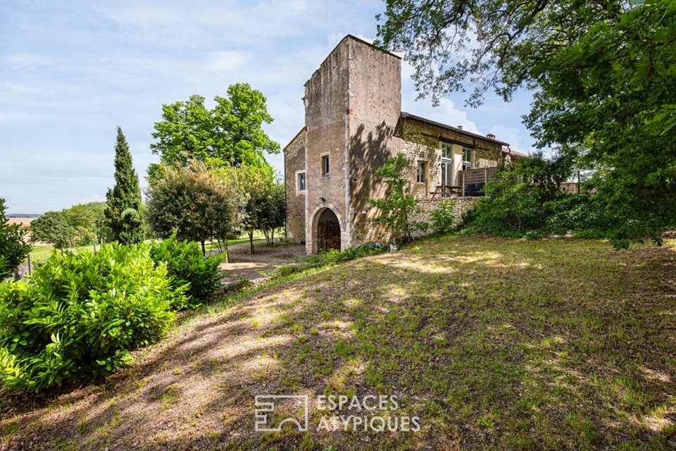 Bâtisse de caractère avec salle de réception et gîtes dans la campagne Gaillacoise