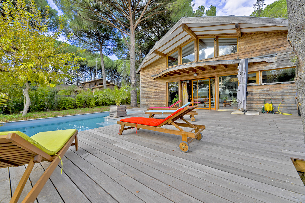 Bright villa in pine forest with pool