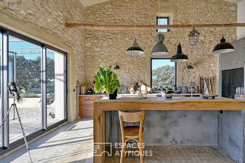 Sublime renovated loft-style sheepfold with view