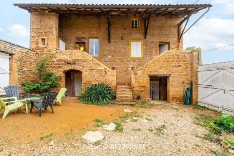 Golden stone house with great potential