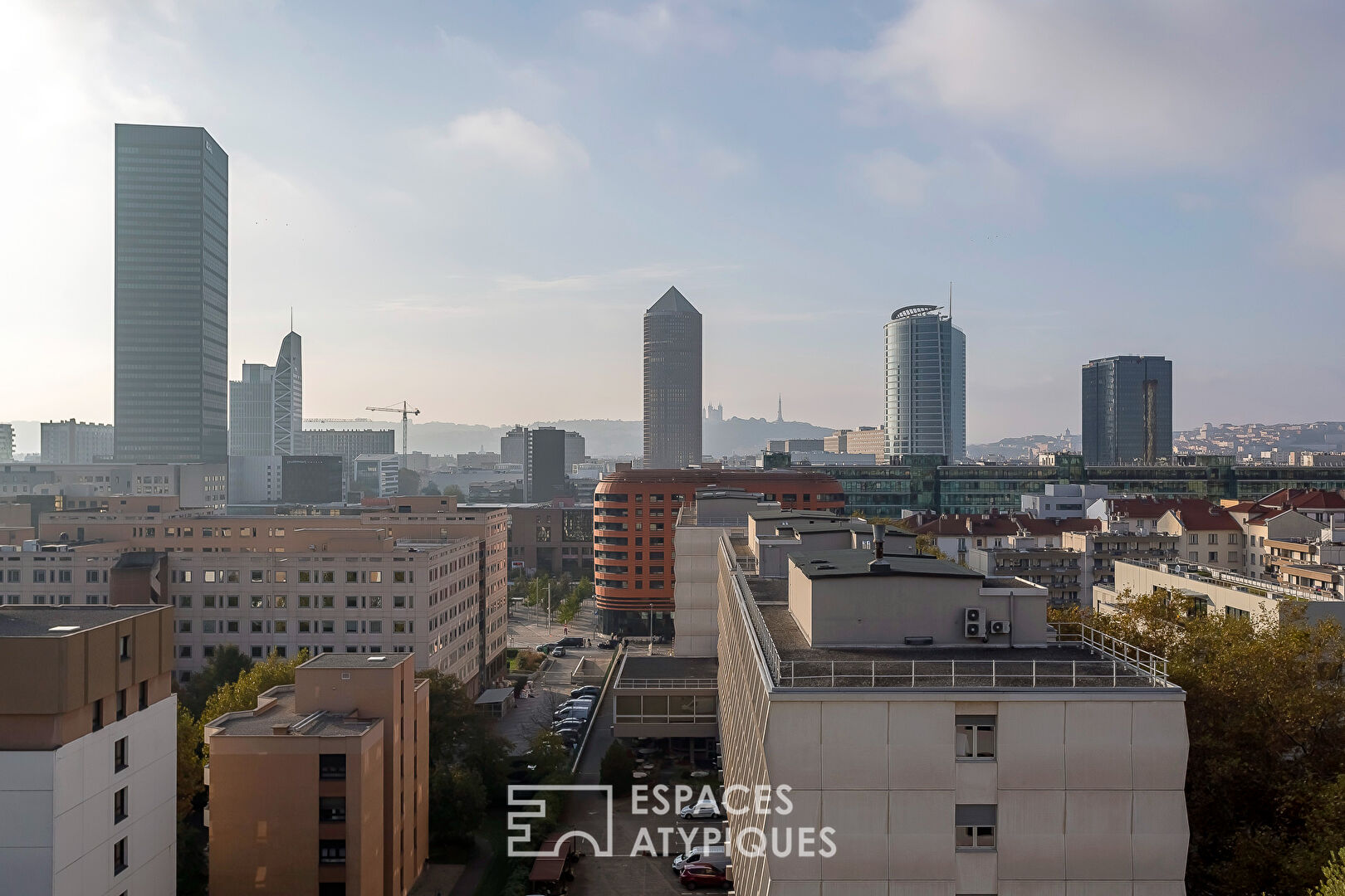 Appartement dernier étage avec terrasse et vue imprenable sur le Grand Lyon